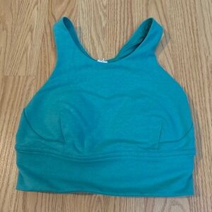 Lulu sports bra top. Size 2. Blue/ green.